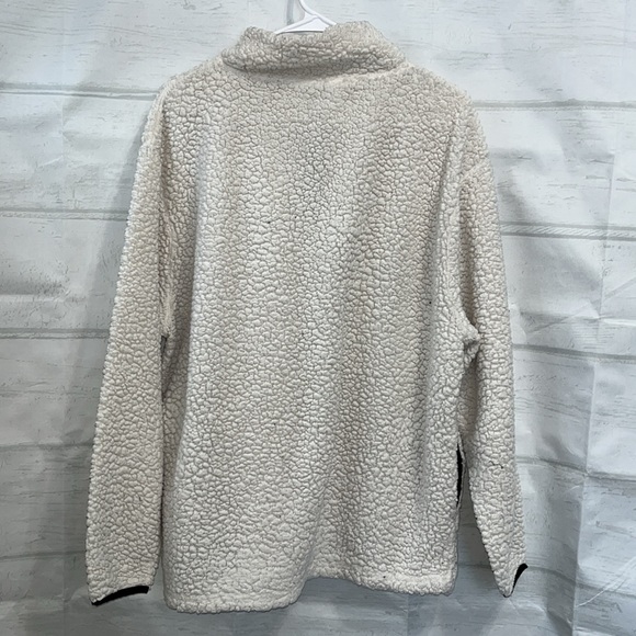Ivory Ella Cloud Sherpa Zip Off-white Pullover Jacket Size XL - Picture 12 of 15